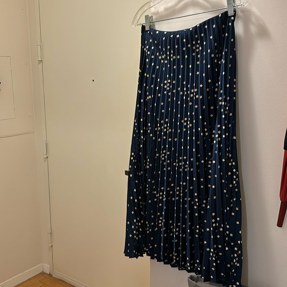 JCrew Gwyneth Daisy Pleated Midi Skirt - XS
